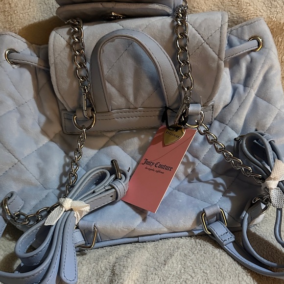 Juicy Couture Light Blue Quilted Shoulder Bag Set - Picture 5 of 6